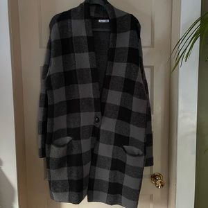 Dex plaid sweater jacket